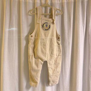 Disney Baby Winnie the Pooh Marshmallow Corduroy Overalls | Cream | Size 12–18M